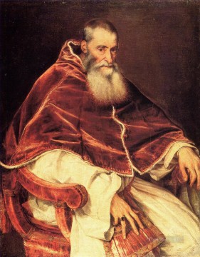  Tiziano Oil Painting - Pope Paul Tiziano Titian